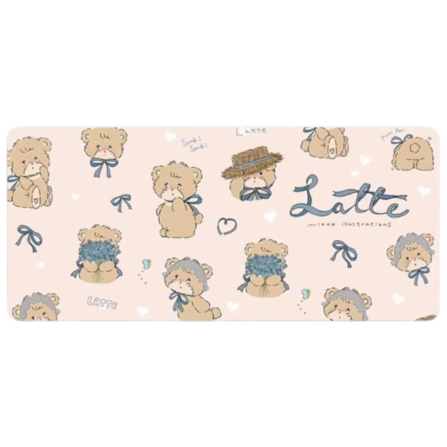 Mikko illustrations Latte Large Desk Mat