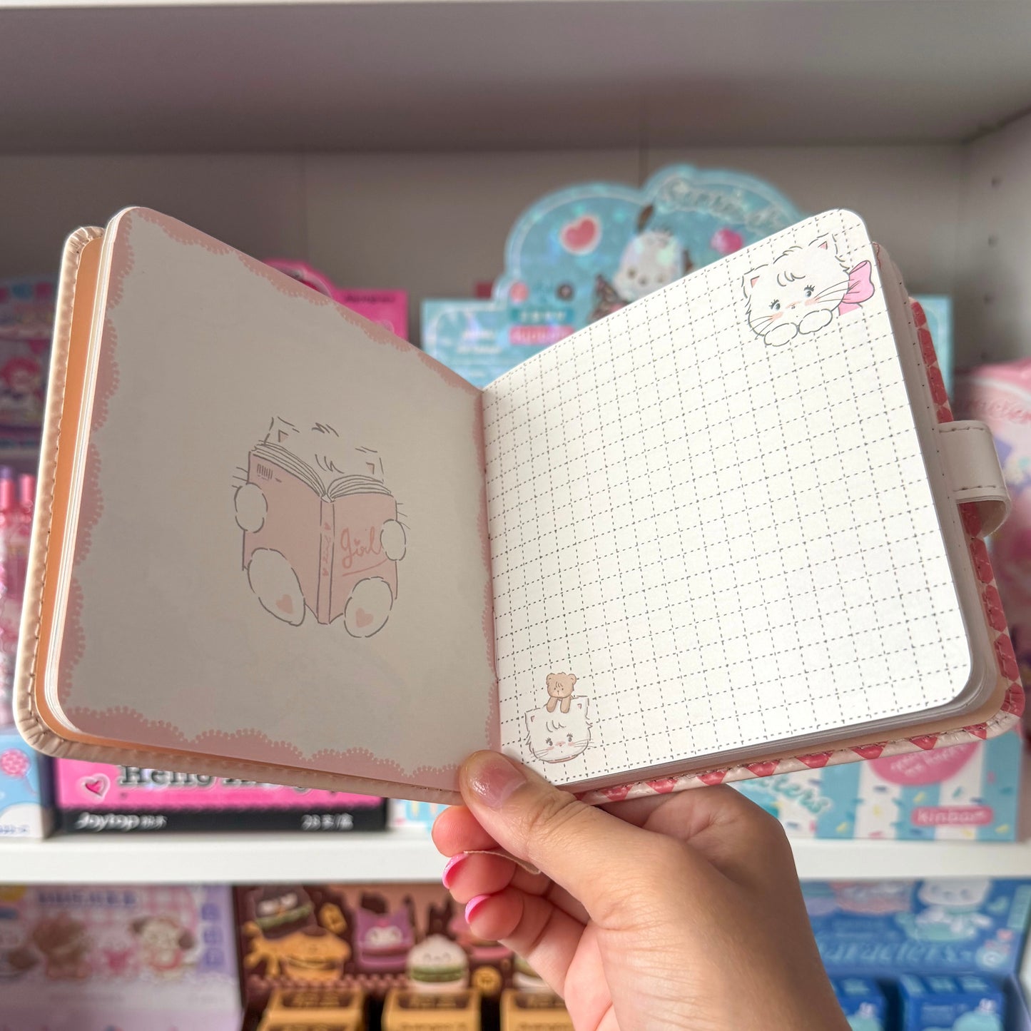 Mikko illustrations Mousse Strawberry Small Magnet Notebook Journal
