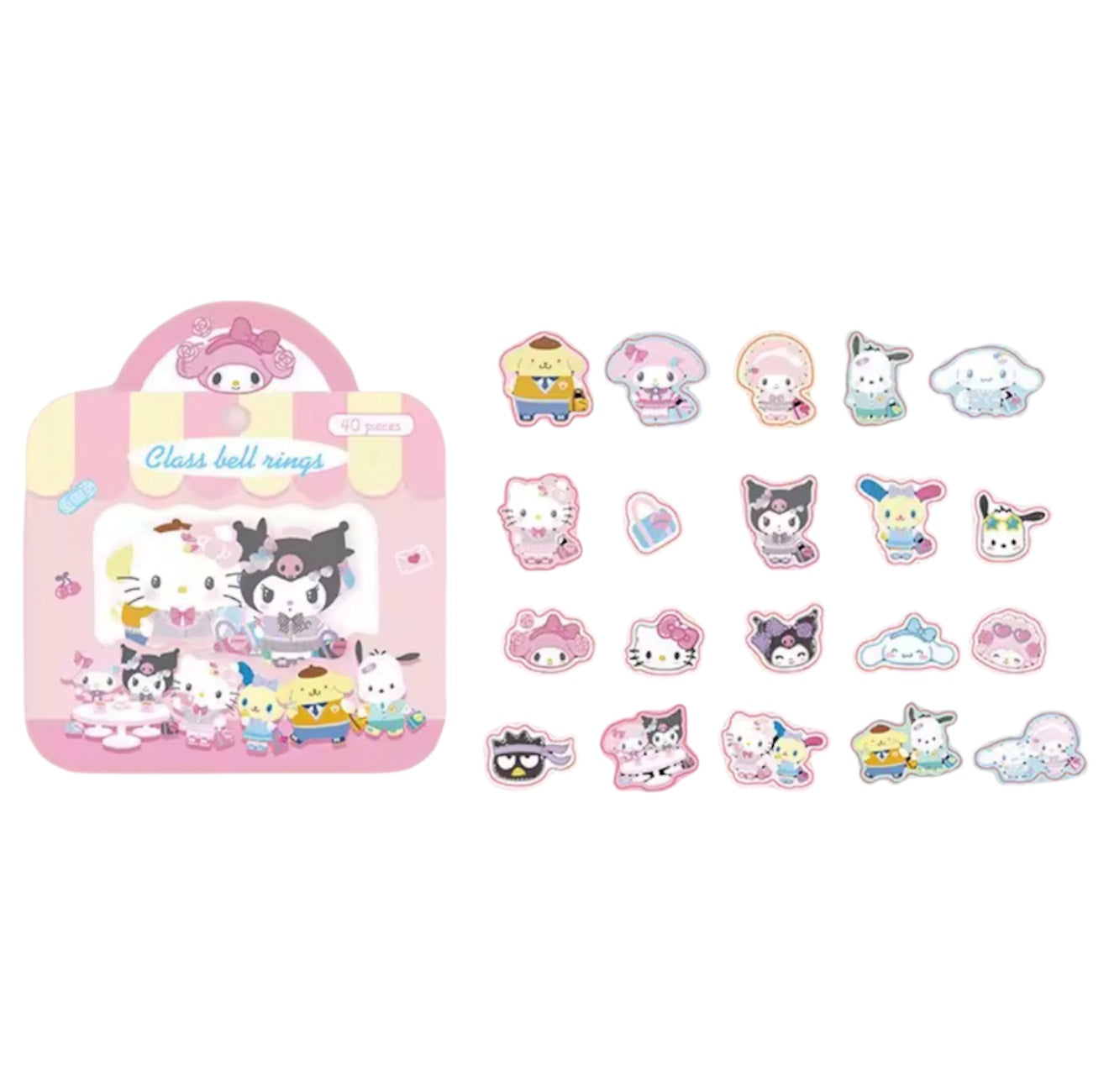 Sanrio Characters Class Bell Sticker Flakes