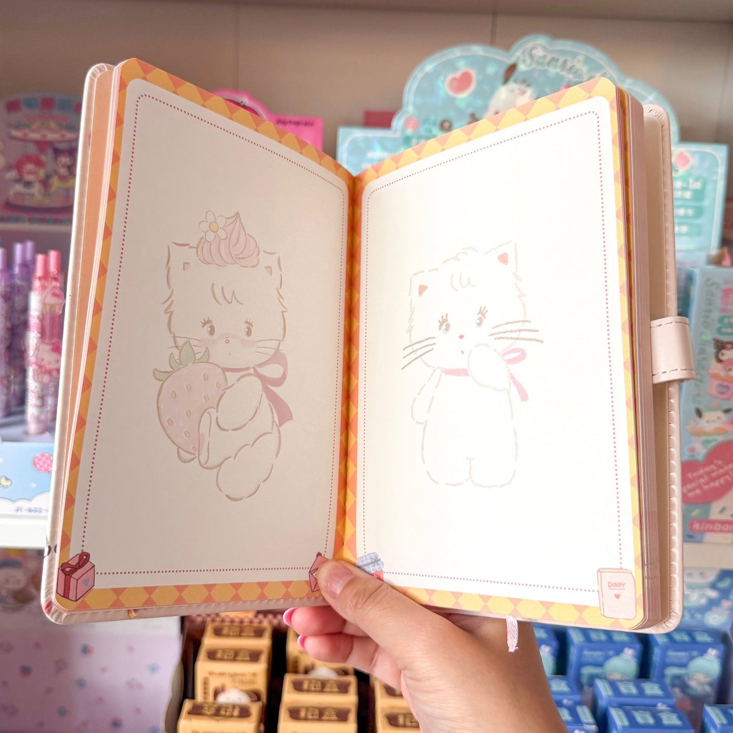 Mikko illustrations Mousse A5 Magnet Strap Notebook Journal