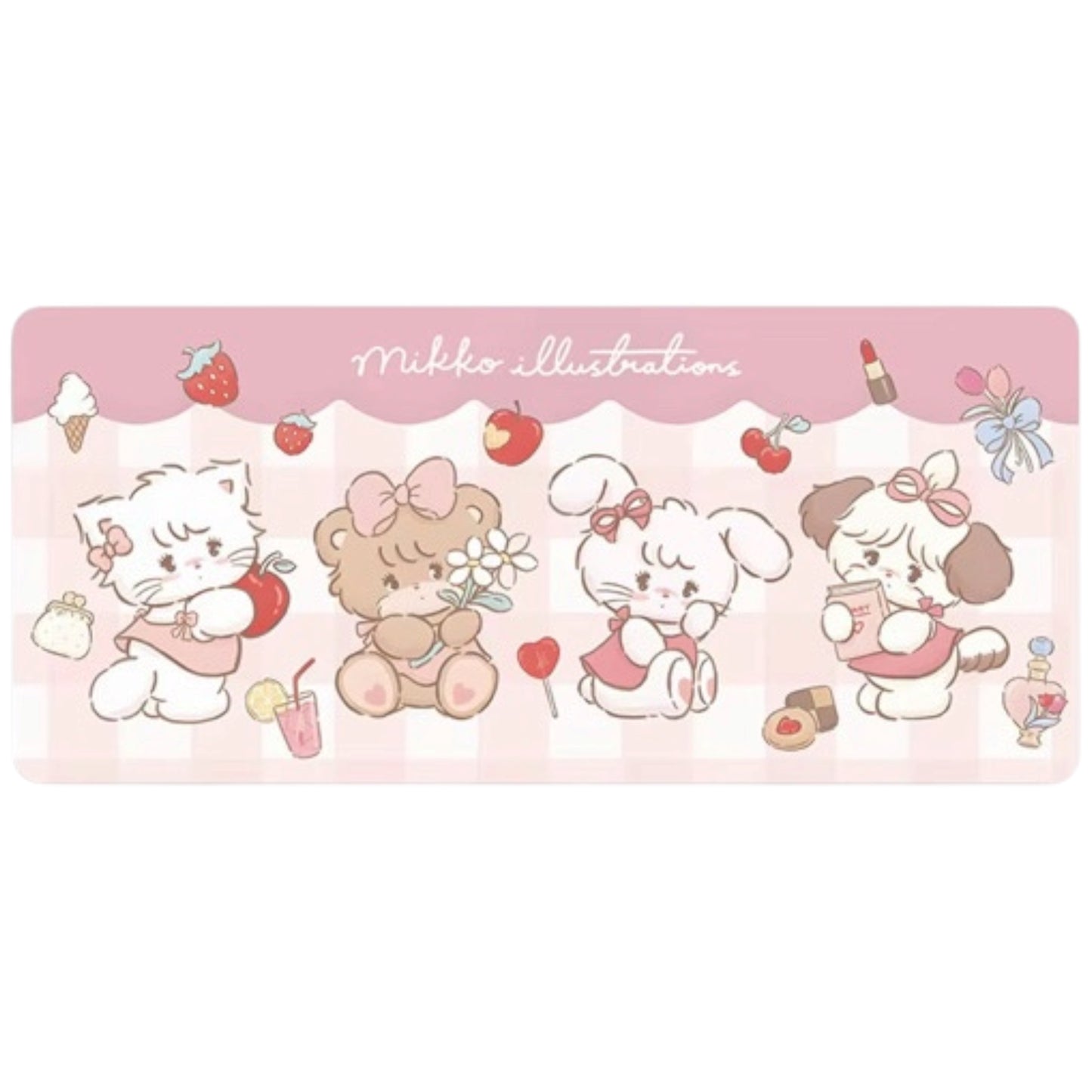 Mikko illustrations Family Summer Large Desk Mat