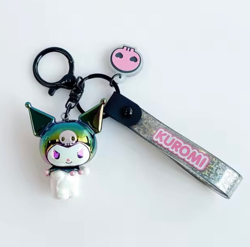Kuromi Iridescent Keychain Pendant (BLACK)