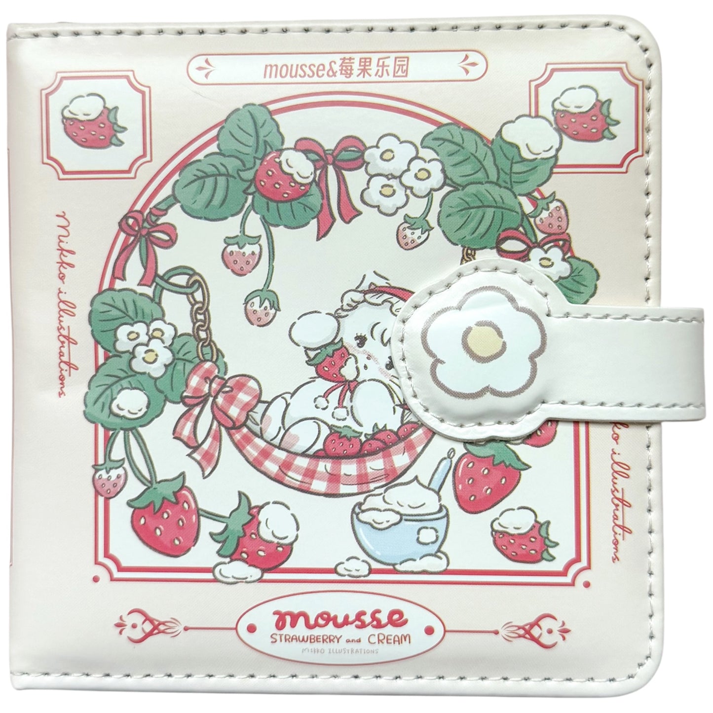 Mikko illustrations Mousse Strawberry Small Magnet Notebook Journal