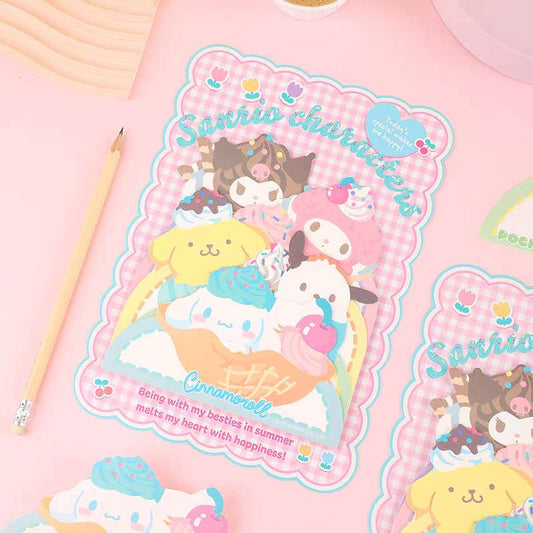Sanrio Characters Ice Cream Parlor Large Memo Pad