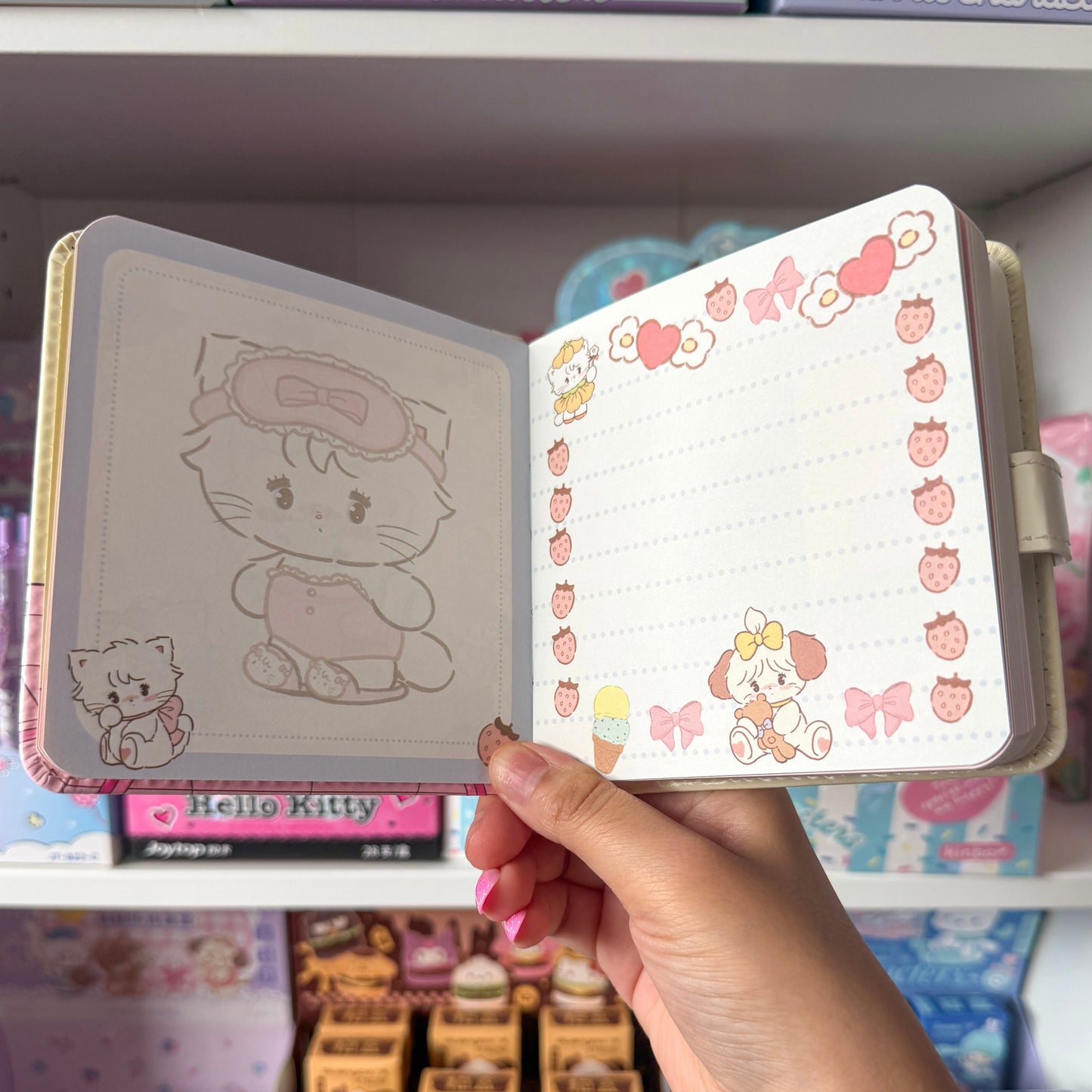 Mikko illustrations Shopping Day Small Magnet Strap Notebook Journal