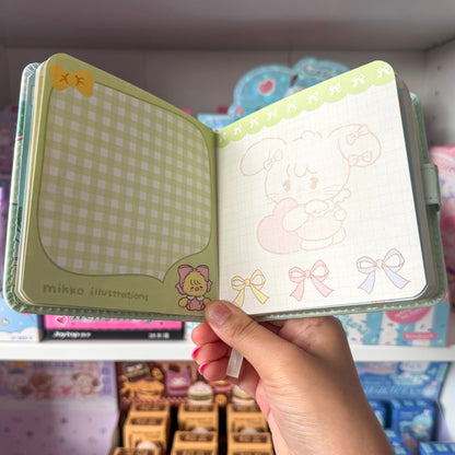 Mikko illustrations Green Family Small Magnet Strap Notebook Journal