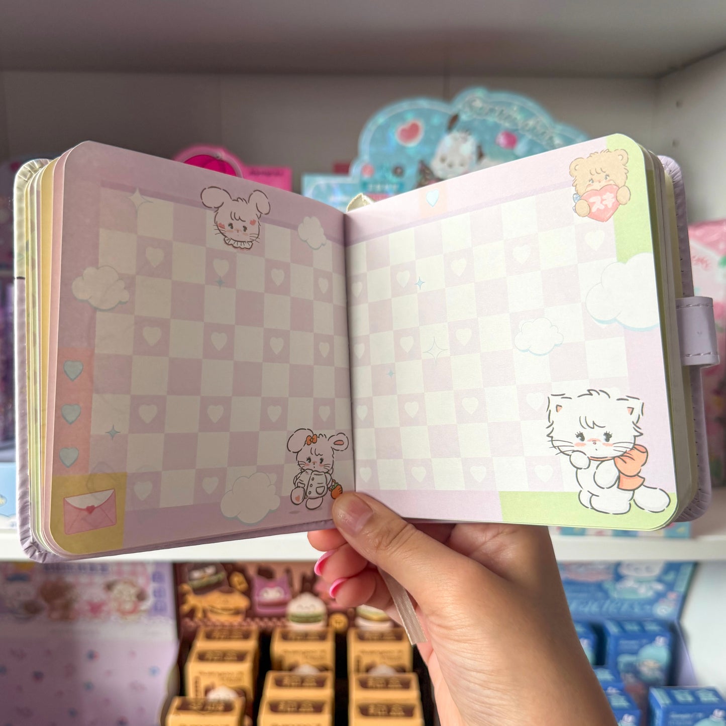 Mikko illustrations Lilac Family Small Magnet Strap Notebook Journal