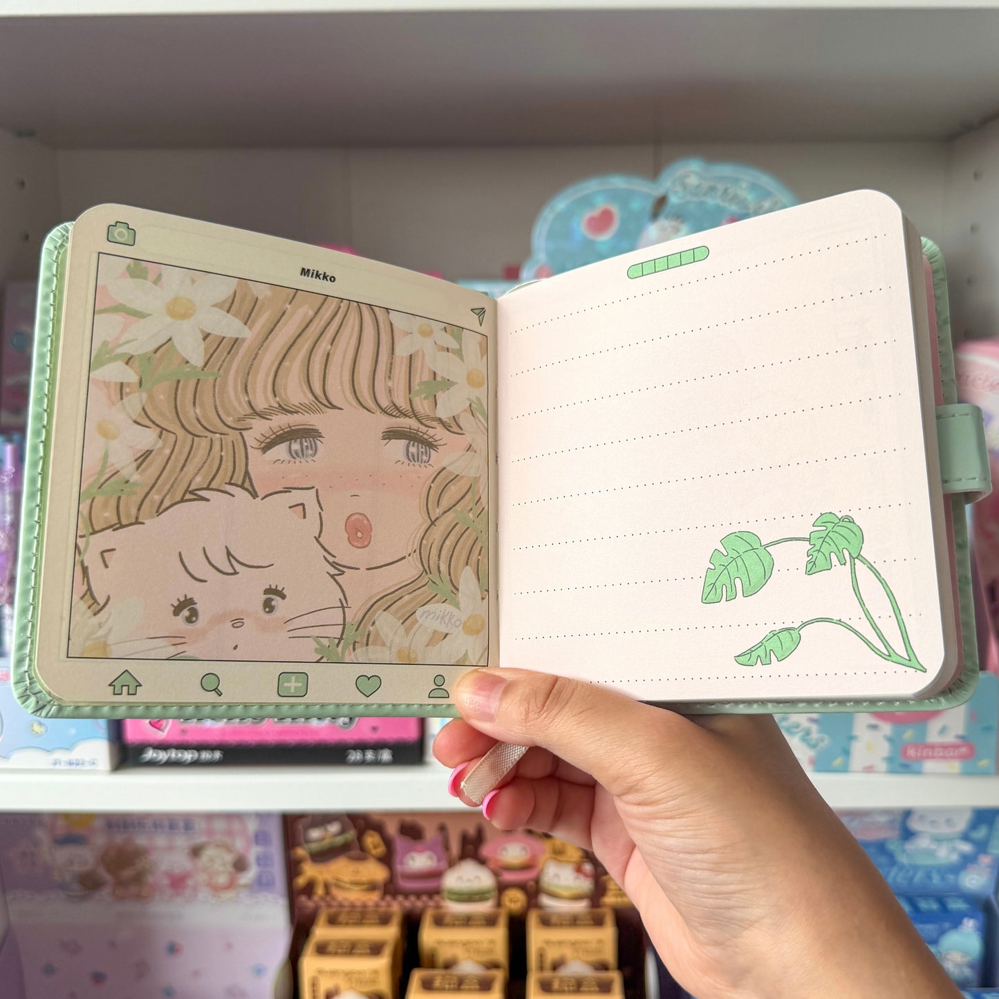 Mikko illustrations Picnic Family Small Magnet Strap Notebook Journal