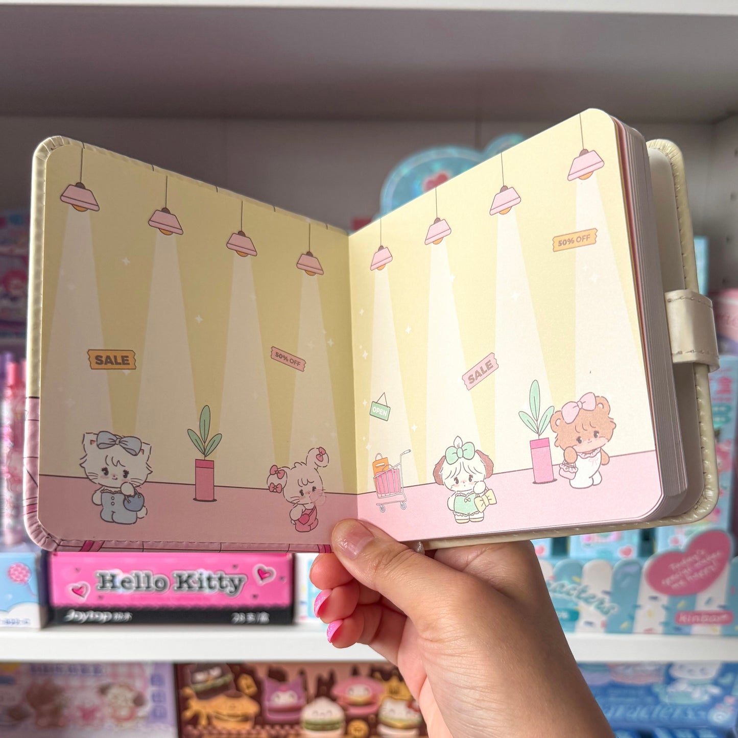 Mikko illustrations Shopping Day Small Magnet Strap Notebook Journal