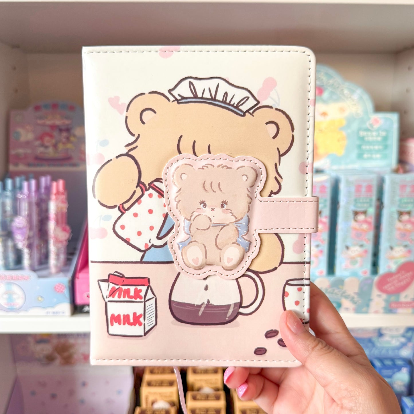 Mikko illustrations Latte A5 Magnet Strap Notebook Journal