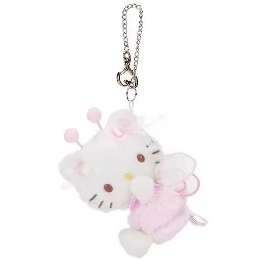 Hello Kitty Flower Field Honey Plush Keychain