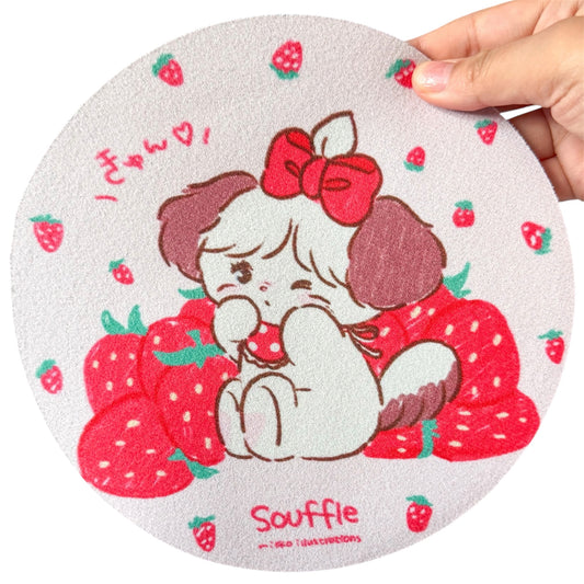 Mikko illustrations Soufflé Strawberry Mousepad