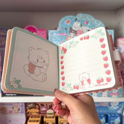 Mikko illustrations Mousse Strawberry Small Magnet Notebook Journal