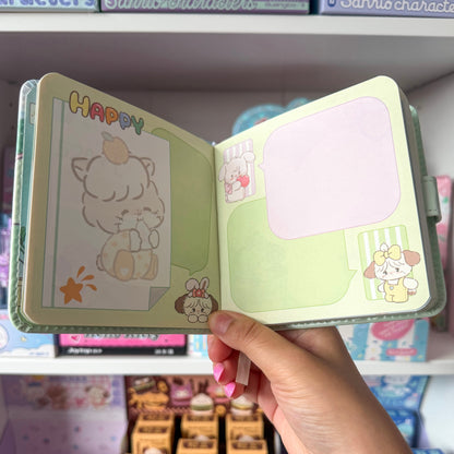 Mikko illustrations Green Family Small Magnet Strap Notebook Journal