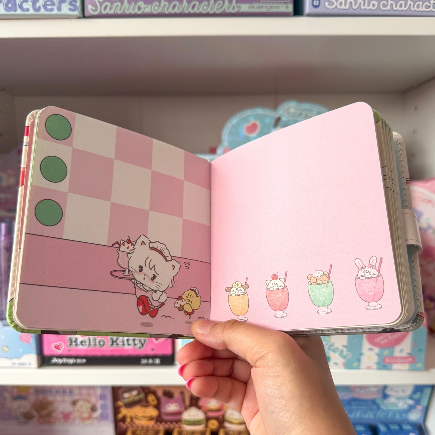 Mikko illustrations Dessert Shop Small Magnet Strap Notebook Journal