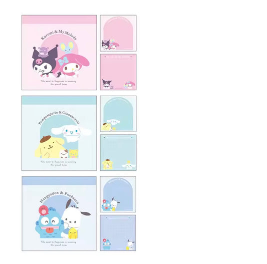 Sanrio Characters 3 set Mini Memopads