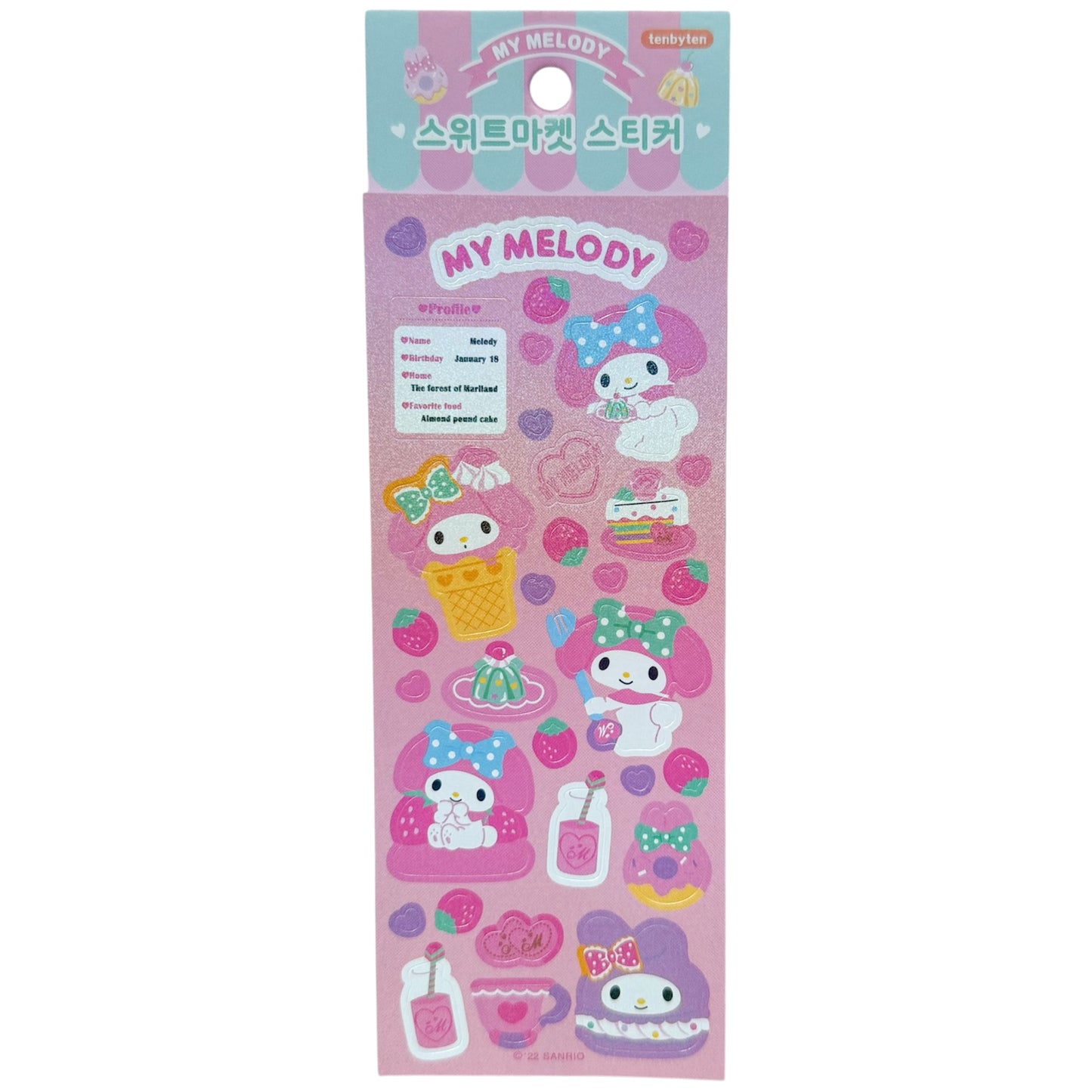 My Melody Snacks Sticker Sheet