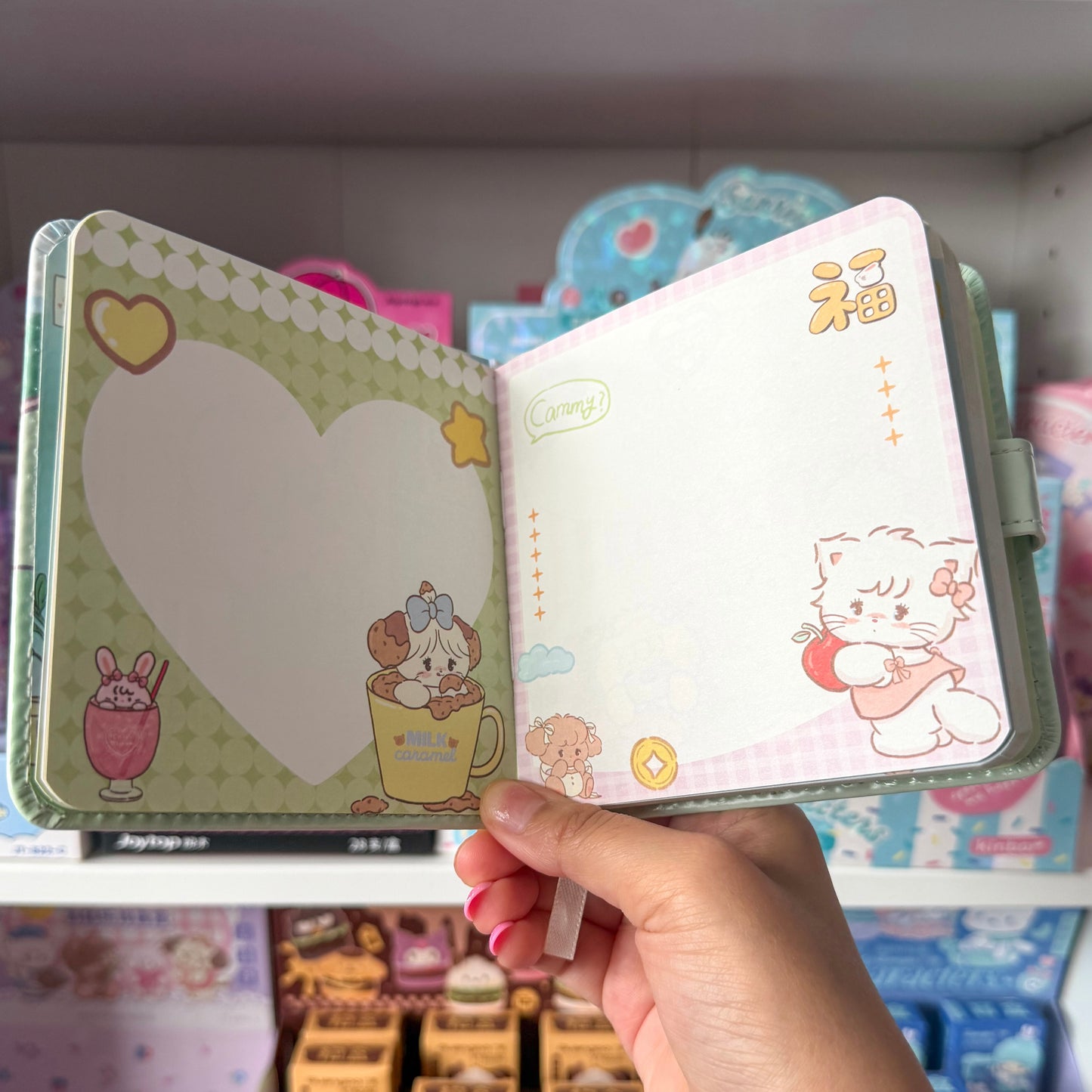 Mikko illustrations Green Family Small Magnet Strap Notebook Journal