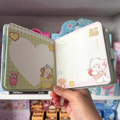 Mikko illustrations Green Family Small Magnet Strap Notebook Journal