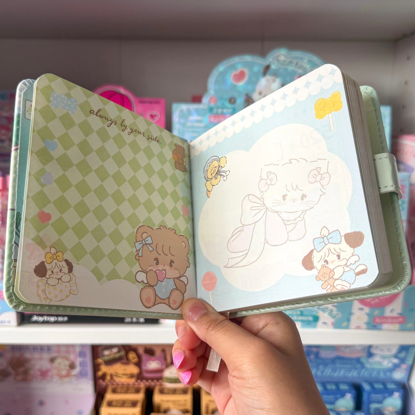 Mikko illustrations Green Family Small Magnet Strap Notebook Journal