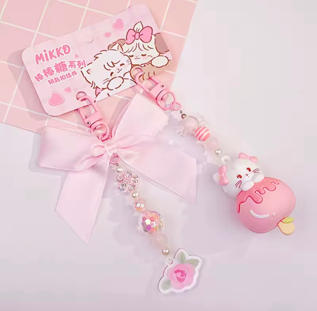 Mikko illustrations Mousse Double Keychain Pendant