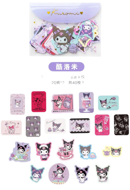 Sanrio Kuromi Envelope Case Sticker Set