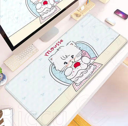 Mikko illustrations Mousse & Cake Large Desk Mat