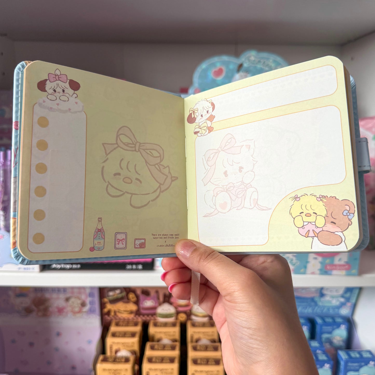 Mikko illustrations Livingroom Small Magnet Strap Notebook Journal