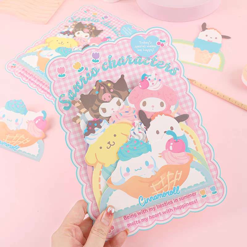 Sanrio Characters Ice Cream Parlor Large Memo Pad