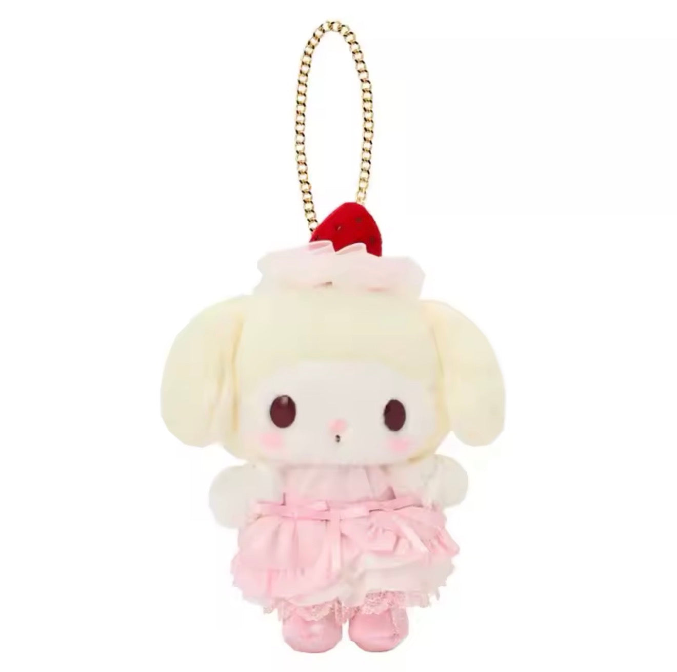 My Melody Strawberry Cake Sweetheart Plush Keychain
