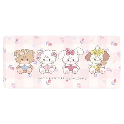 Mikko illustrations Family Plaid Large Desk Mat