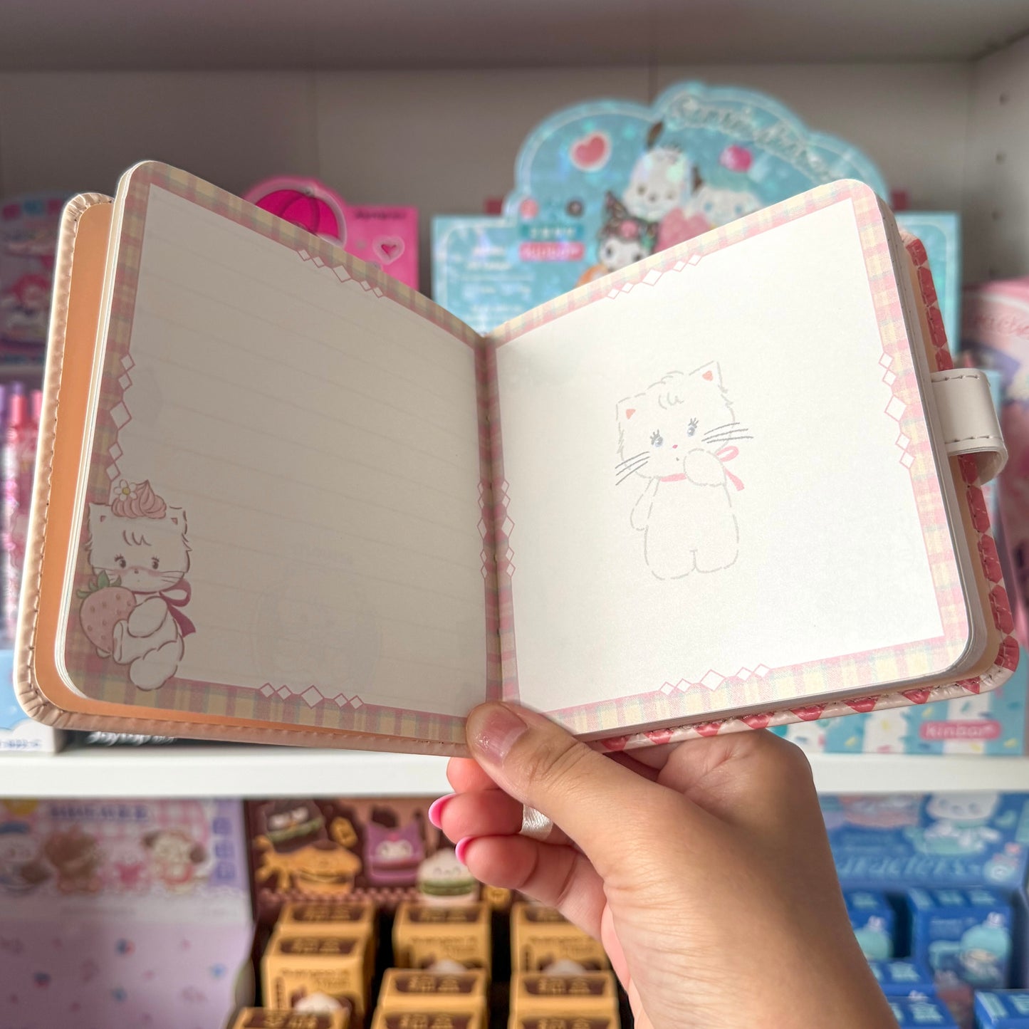 Mikko illustrations Mousse Strawberry Small Magnet Notebook Journal