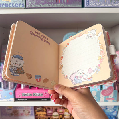 Mikko illustrations Mousse Strawberry Small Magnet Notebook Journal