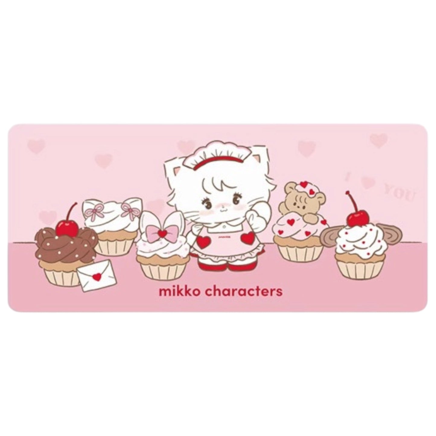 Mikko illustrations Mousse Bakery Large Desk Mat