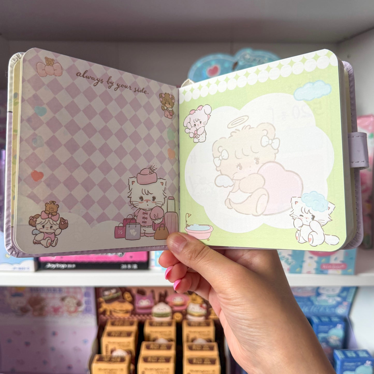 Mikko illustrations Lilac Family Small Magnet Strap Notebook Journal