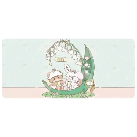 Mikko illustrations Latte & Cammy Cafe Large Desk Mat