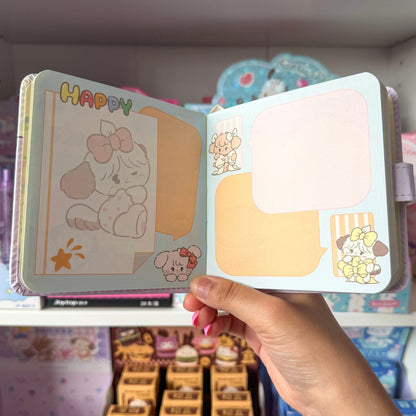 Mikko illustrations Lilac Family Small Magnet Strap Notebook Journal