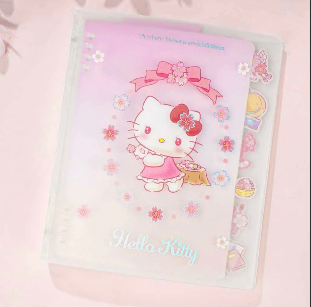 Hello Kitty Cherry Blossom Series Binder Notebook With Tabs
