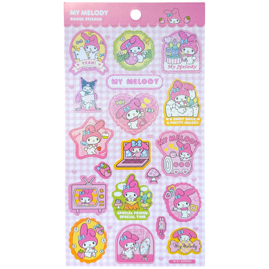 My Melody Badge Sticker Sheet