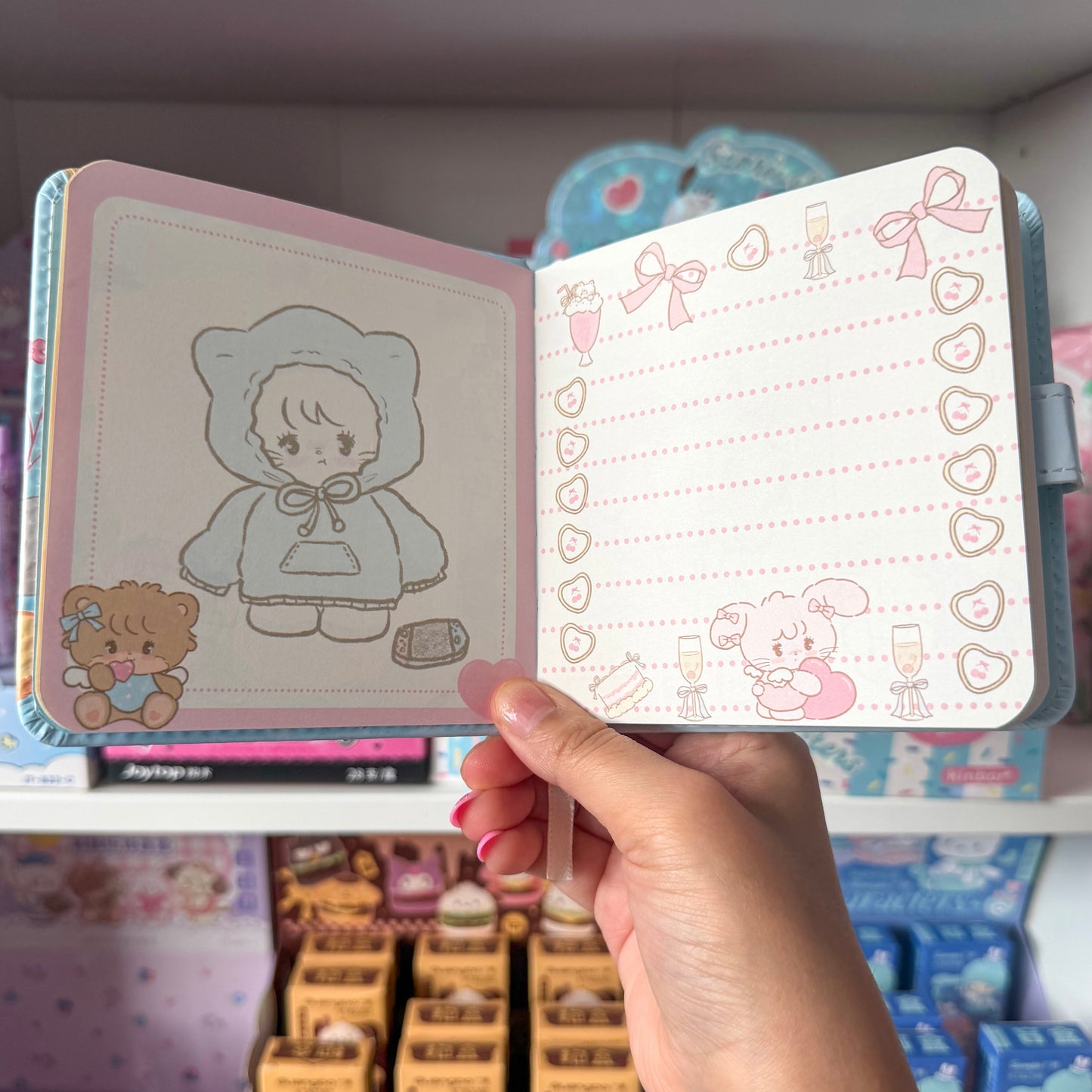 Mikko illustrations Livingroom Small Magnet Strap Notebook Journal