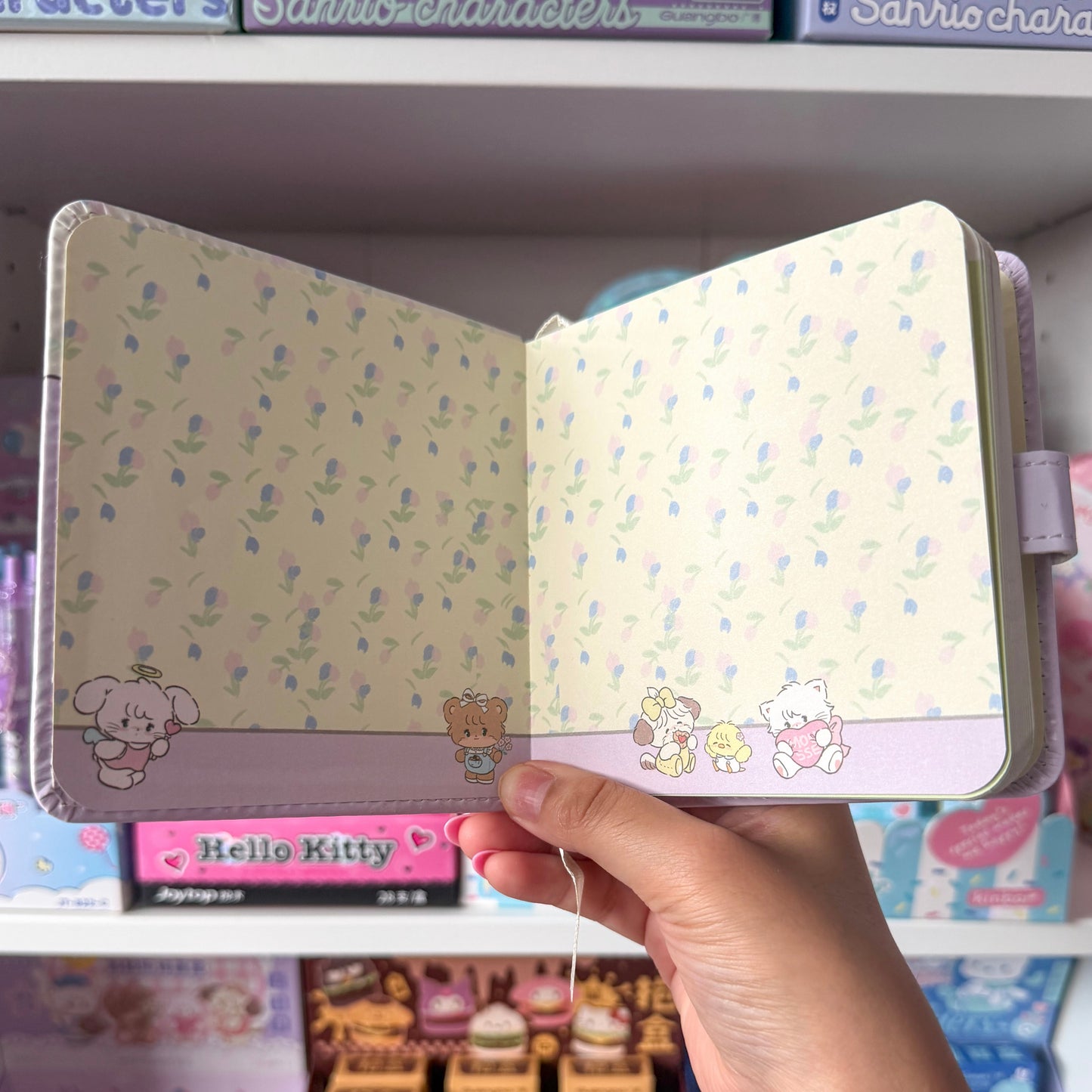 Mikko illustrations Lilac Family Small Magnet Strap Notebook Journal