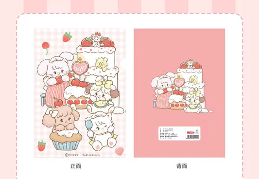 Mikko illustrations Family Strawberry Cake File Folder