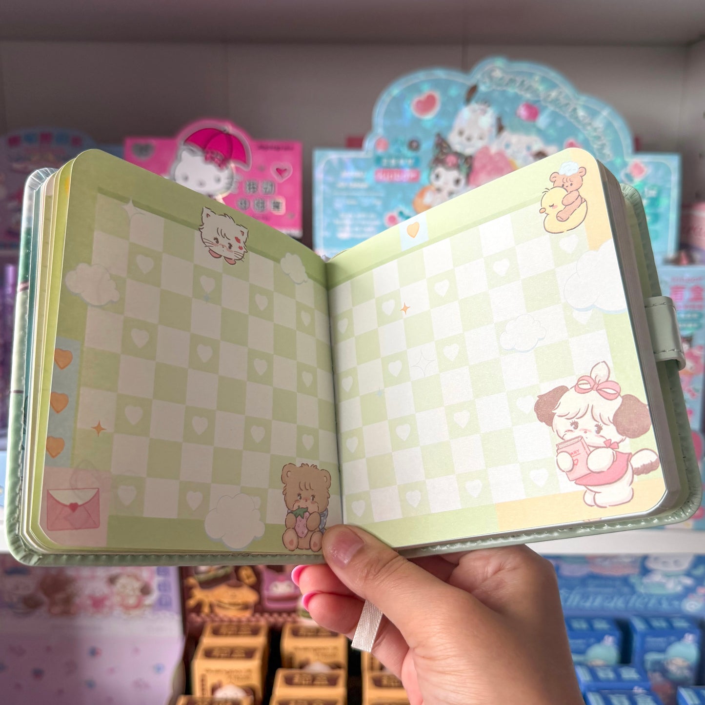 Mikko illustrations Green Family Small Magnet Strap Notebook Journal