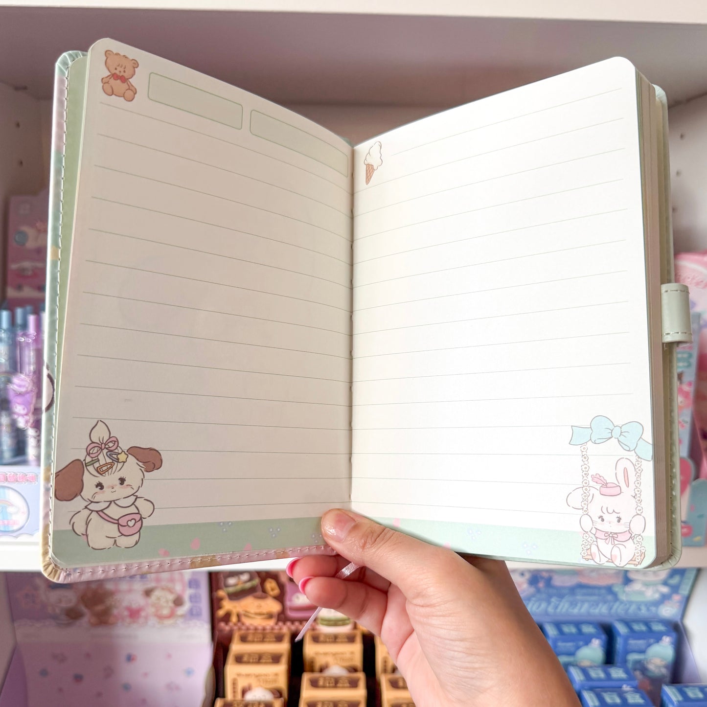 Mikko illustrations Stars Family A5 Magnet Strap Notebook Journal