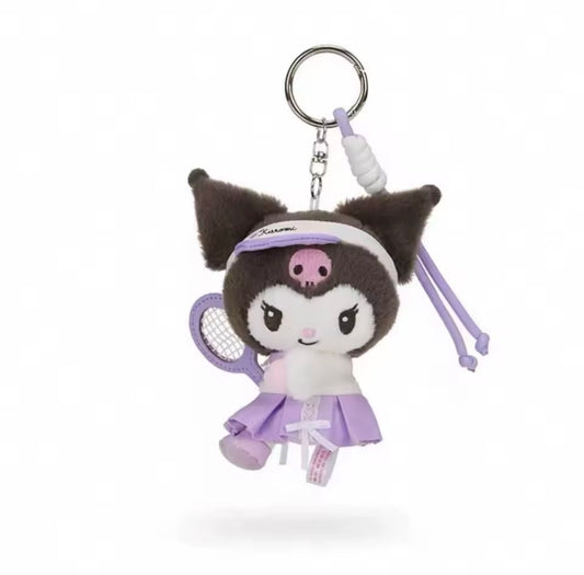 Kuromi Tennis Academy Plush Keychain