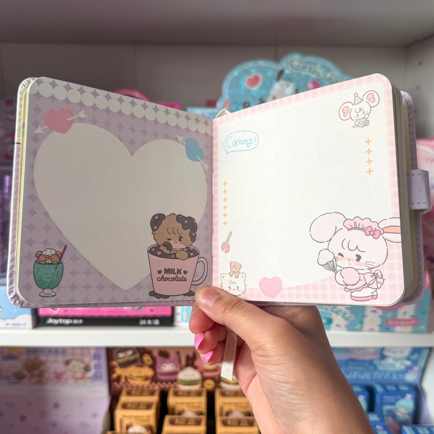 Mikko illustrations Lilac Family Small Magnet Strap Notebook Journal