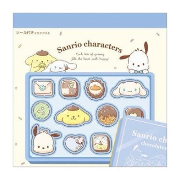 Sanrio Pompompurin, Cinnamoroll, Pochacco Memopad With Sticker Sheet