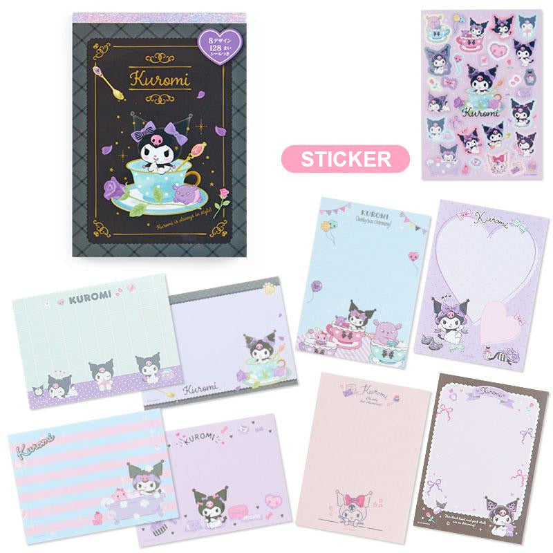 Sanrio Kuromi Teacup Notepad With Sticker Sheet