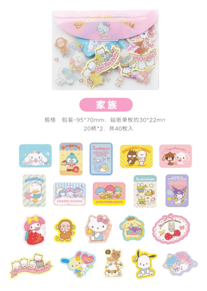 Sanrio Characters Envelope Case Sticker Set