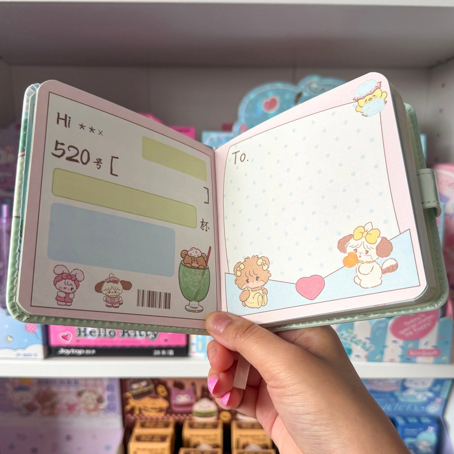 Mikko illustrations Green Family Small Magnet Strap Notebook Journal